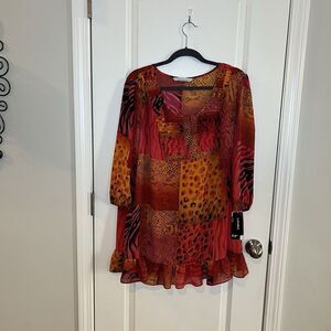 Peter Nygard Women’s Tunic Top Sz 16 Sheer